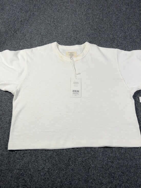 Buck Mason Tops - Buck Mason White Field-Spec Boyfriend Crop Tee Womens Sz Small NWI Msrp55 [AF28]